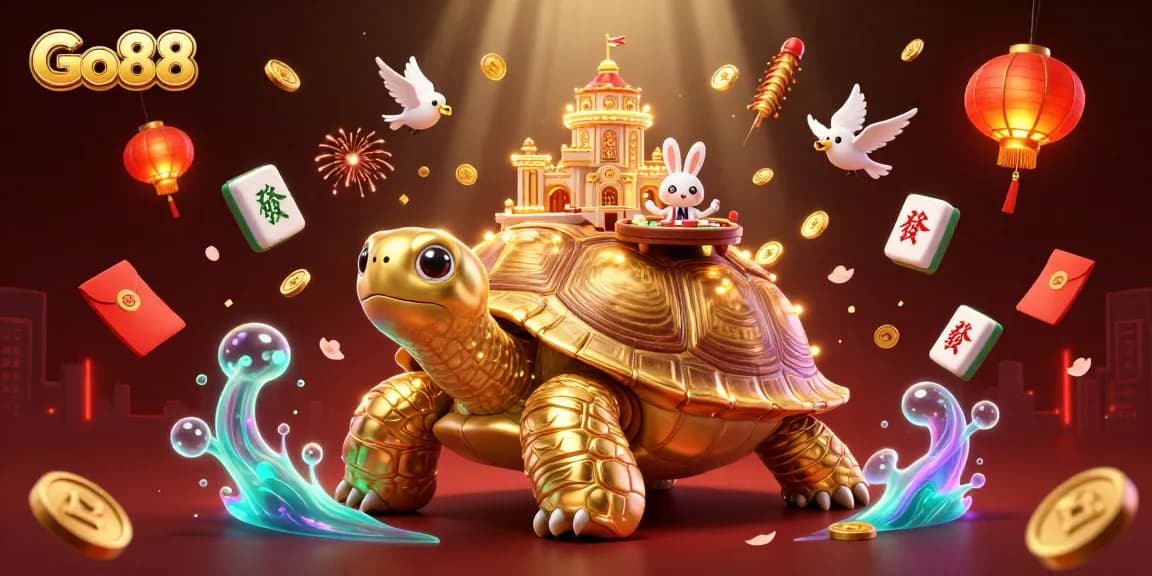 Experience thrilling gameplay at Go88, featuring a lively casino scene with dynamic characters and rich visuals.