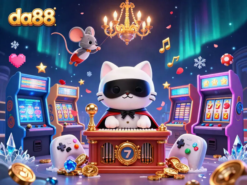 Experience da88's thrilling casino world with unique characters and vibrant game elements.