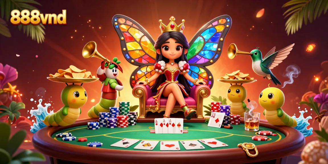 Experience thrilling casino action with 888vnd in a vibrant, colorful betting scene.